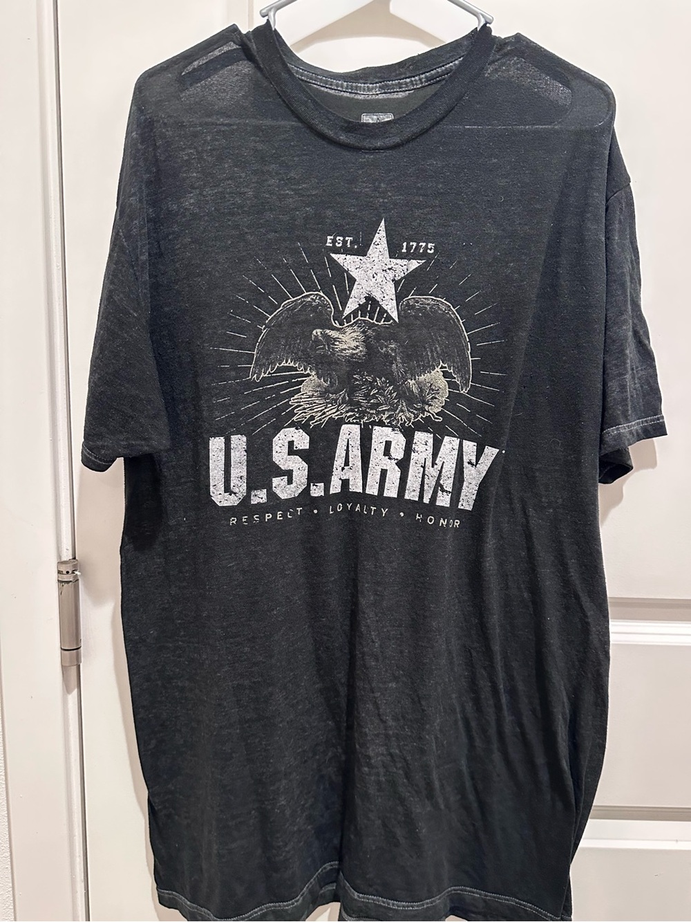 U.S. Army Black Graphic Eagle Crew Neck Tee